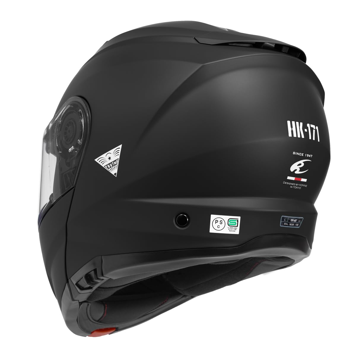 KOMINE フルフェイスヘルメット HK-171 ブラック Amazon | コミネ(KOMINE) バイク用 FL システムヘルメット マット